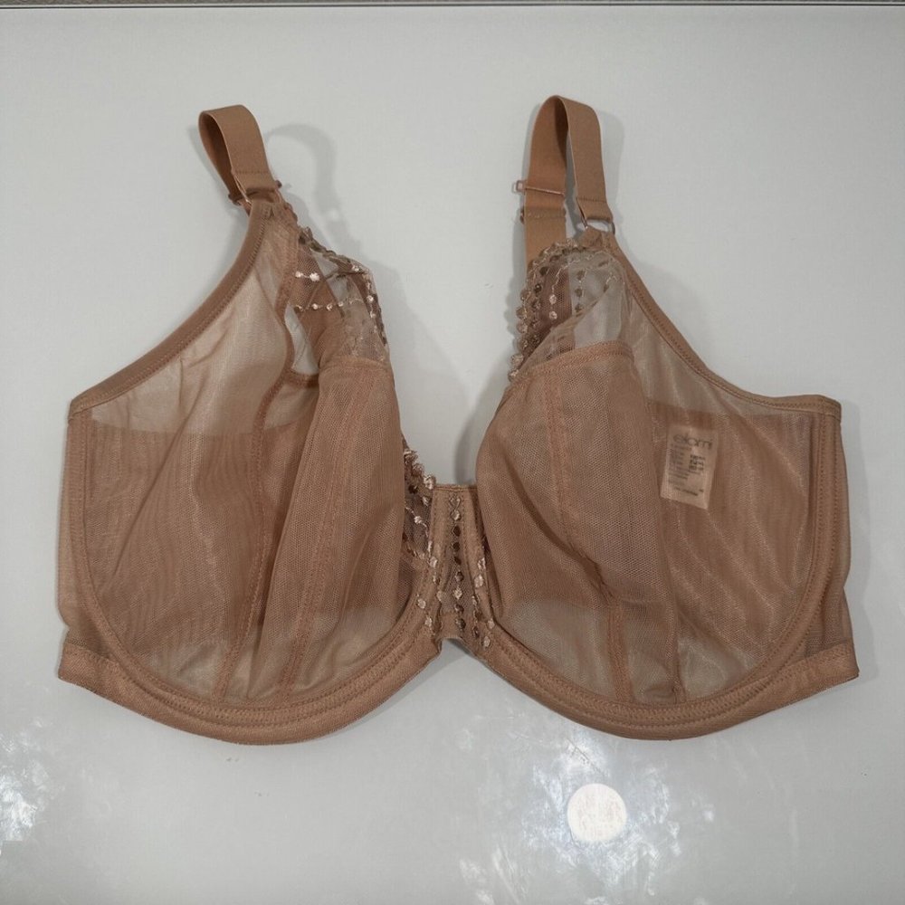 NEW $70 Elomi [‎ 36K ] Matilda Full Figure Underwire Plunge Bra Cafe Nude #5833 - Picture 4 of 13